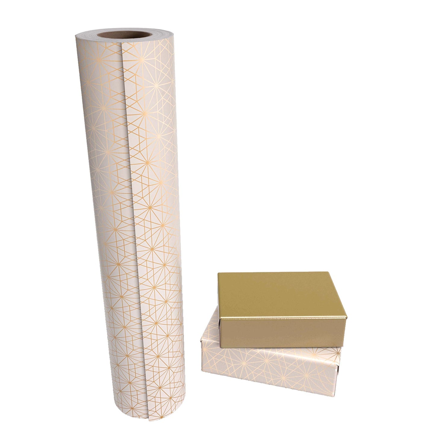 Geometrical Line Wrapping Paper with Gold Color on Reverse