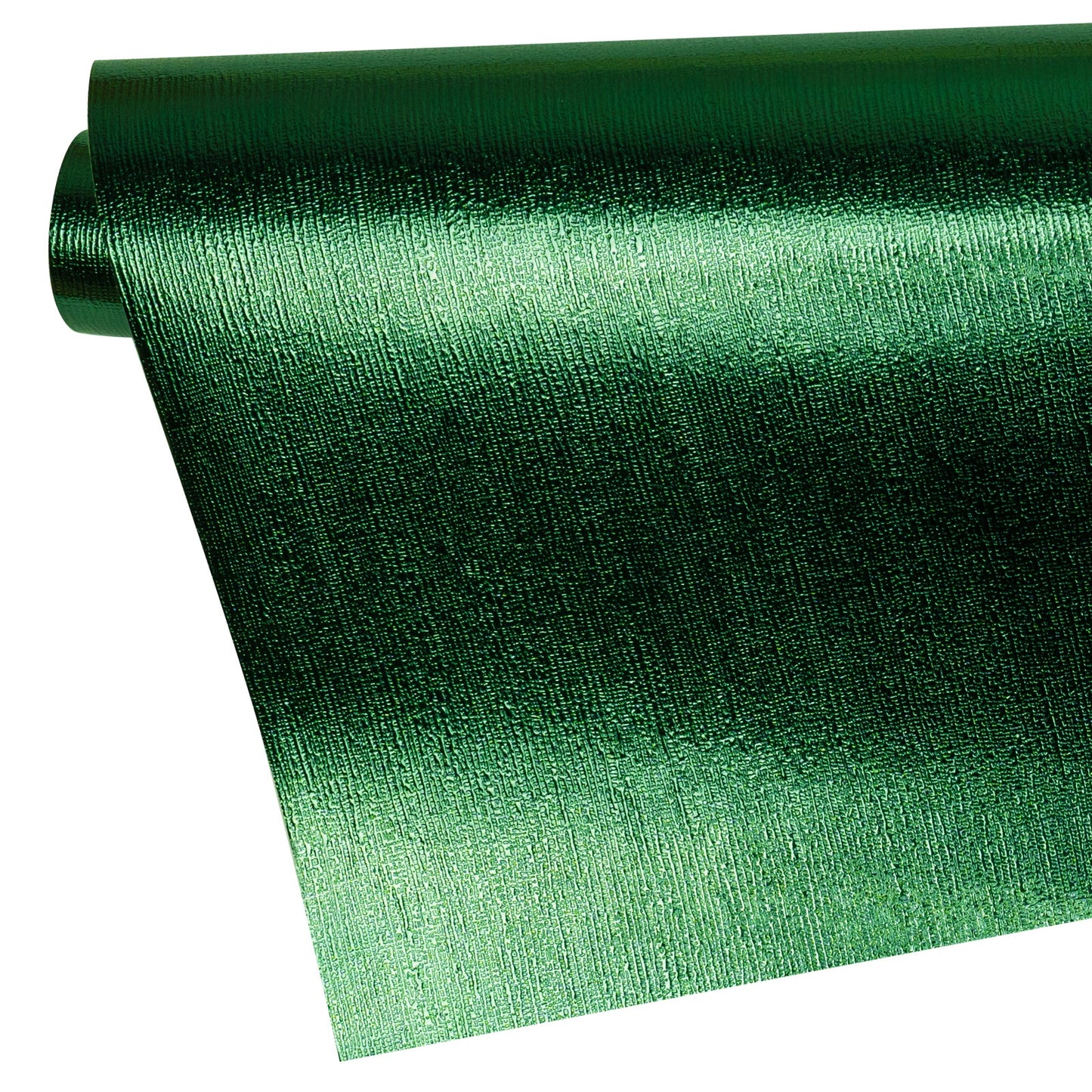 Embossed Cross Grain Wrapping Paper Roll Green