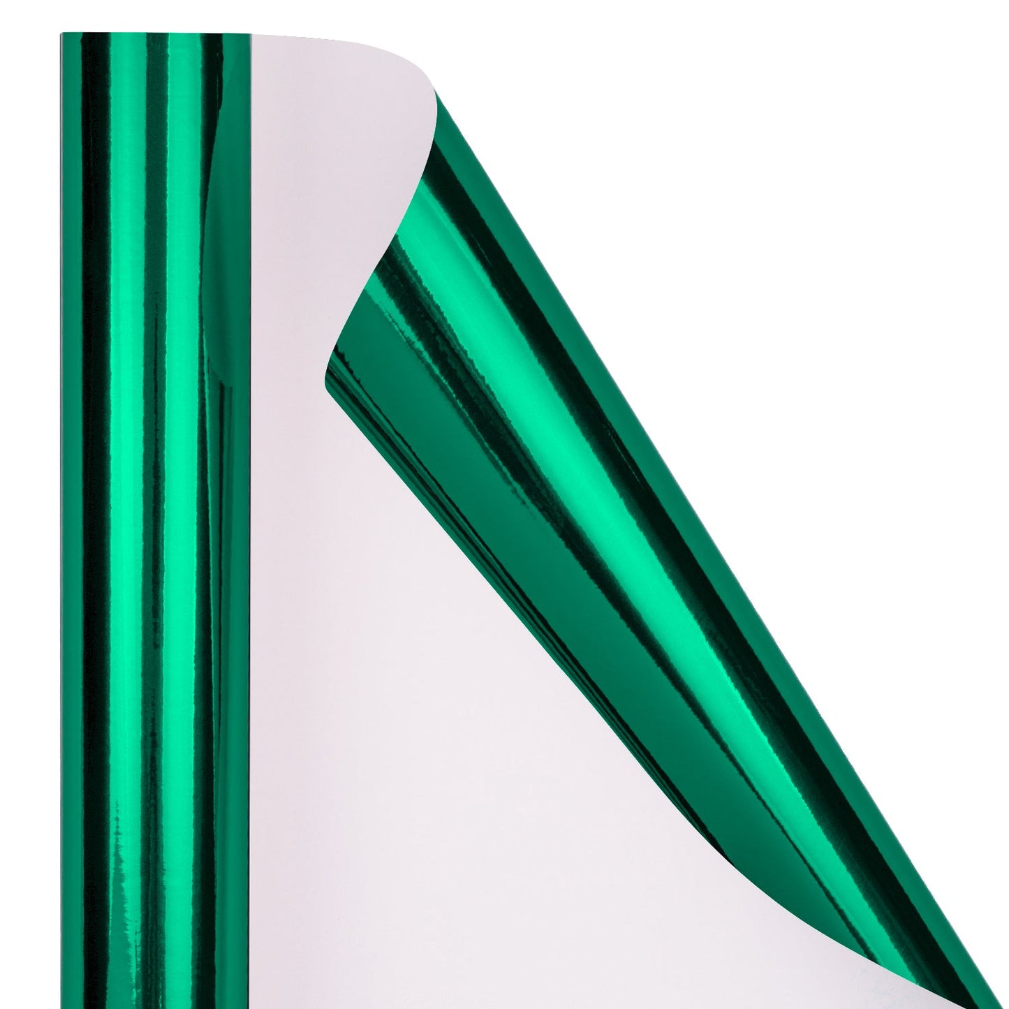 Glossy Metallic Wrapping Paper Roll Teal Green