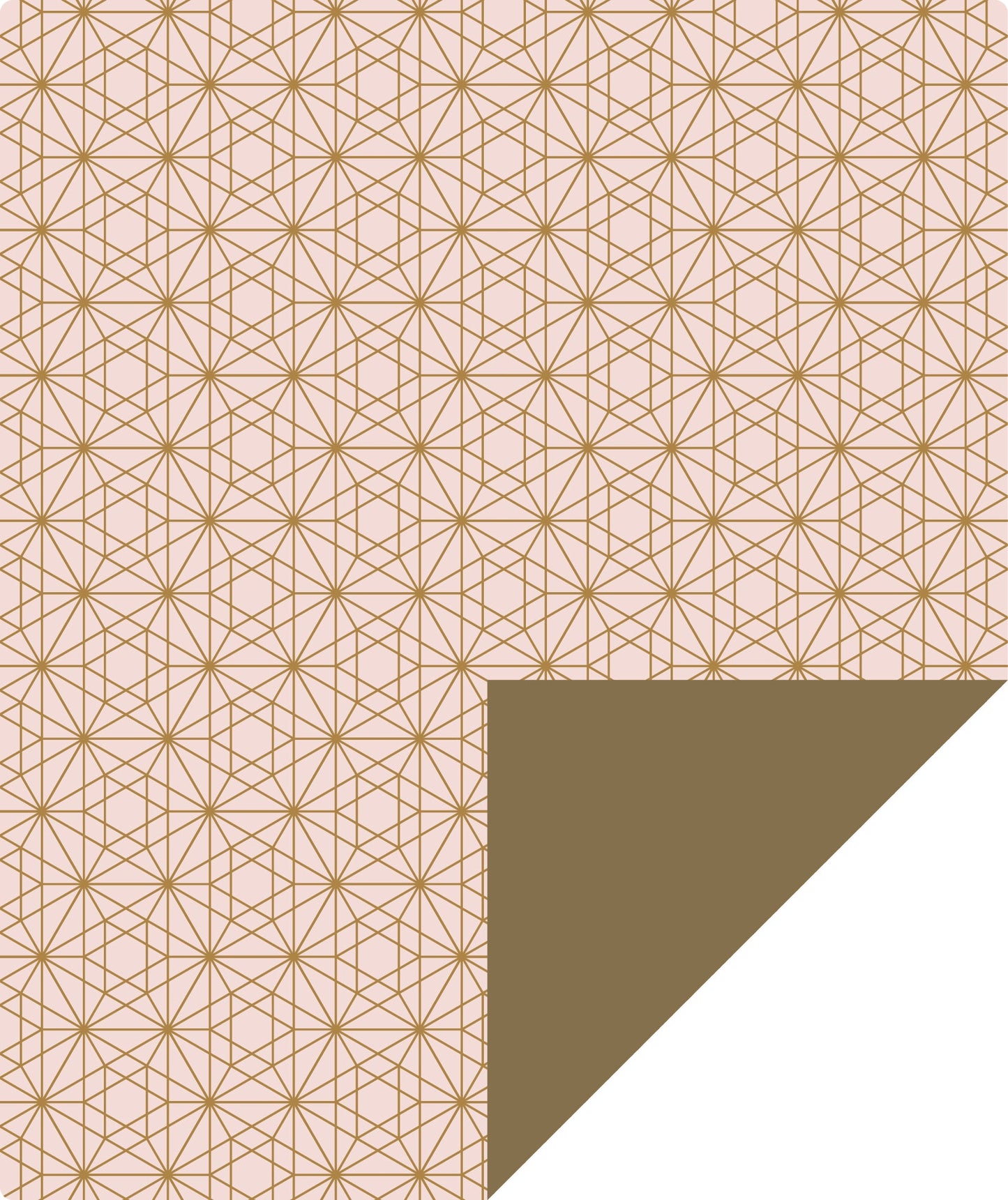 Geometrical Line Wrapping Paper with Gold Color on Reverse