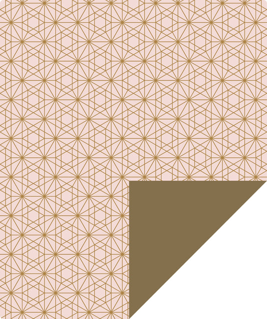 Geometrical Line Wrapping Paper with Gold Color on Reverse
