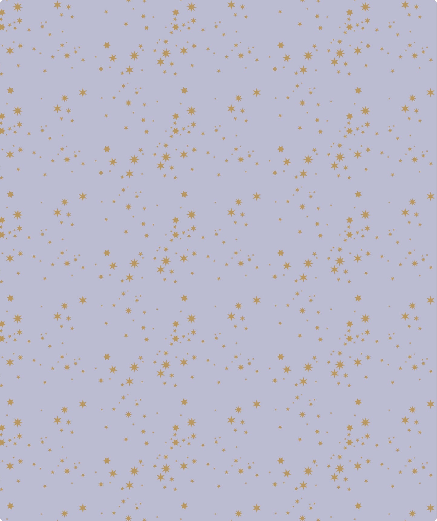 Starry Light Purple Gold Stamp Wrapping Paper wtih Cut Line on Reverse