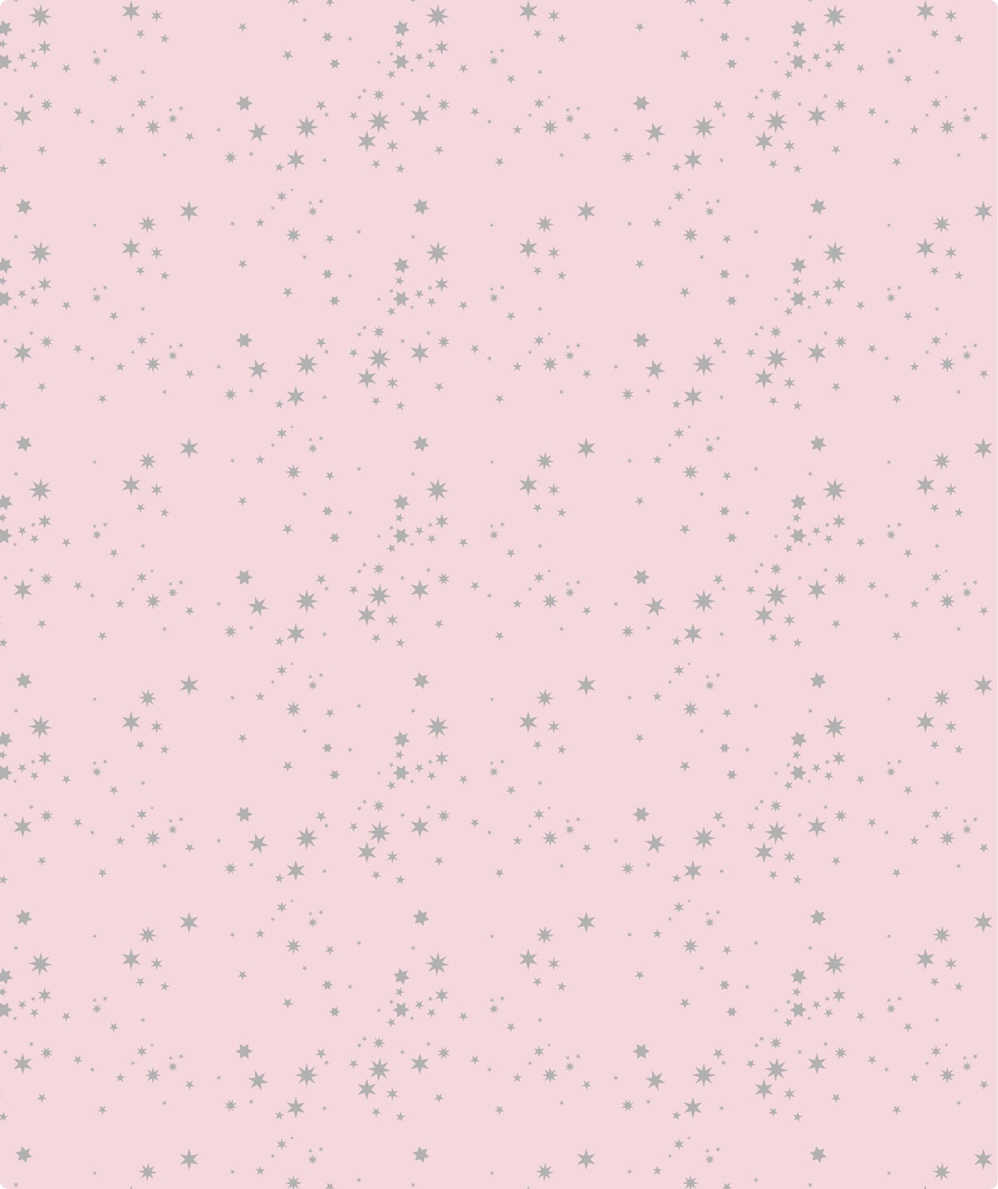 Starry Light Pink Silver Stamp Wrapping Paper wtih Cut Line on Reverse