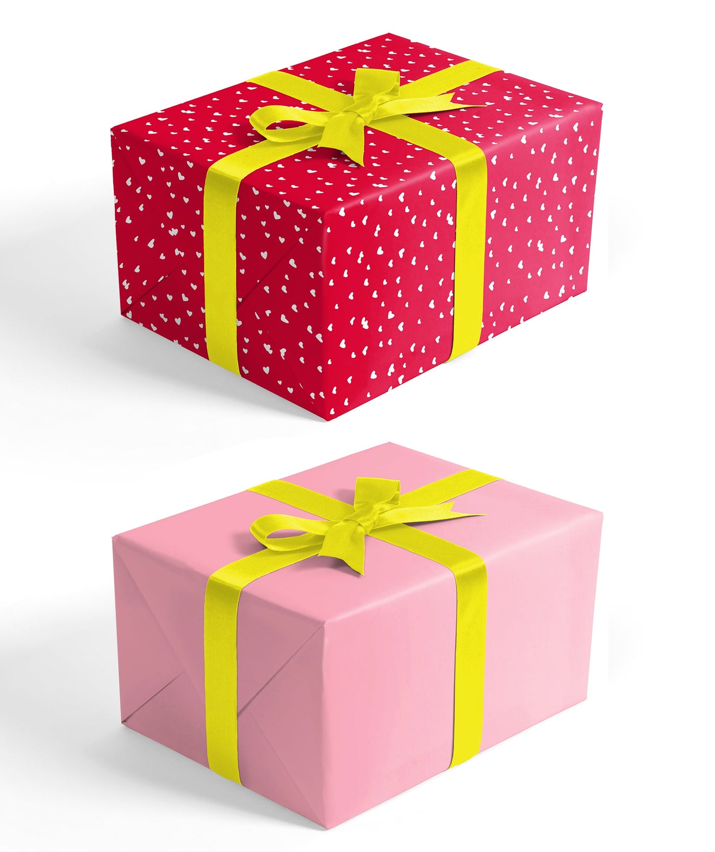 Sweetheart Red Wrapping Paper with Pink Color on Reverse