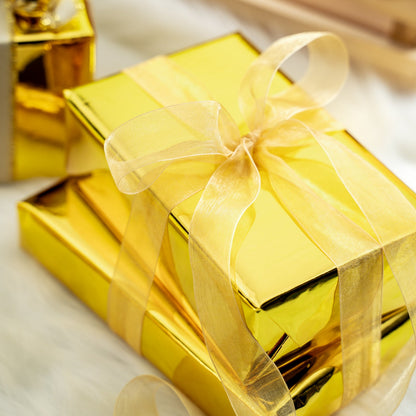 Glossy Metallic Wrapping Paper Roll Gold