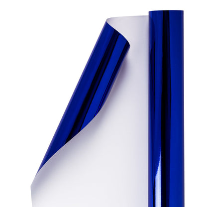 Glossy Metallic Wrapping Paper Roll Royal Blue