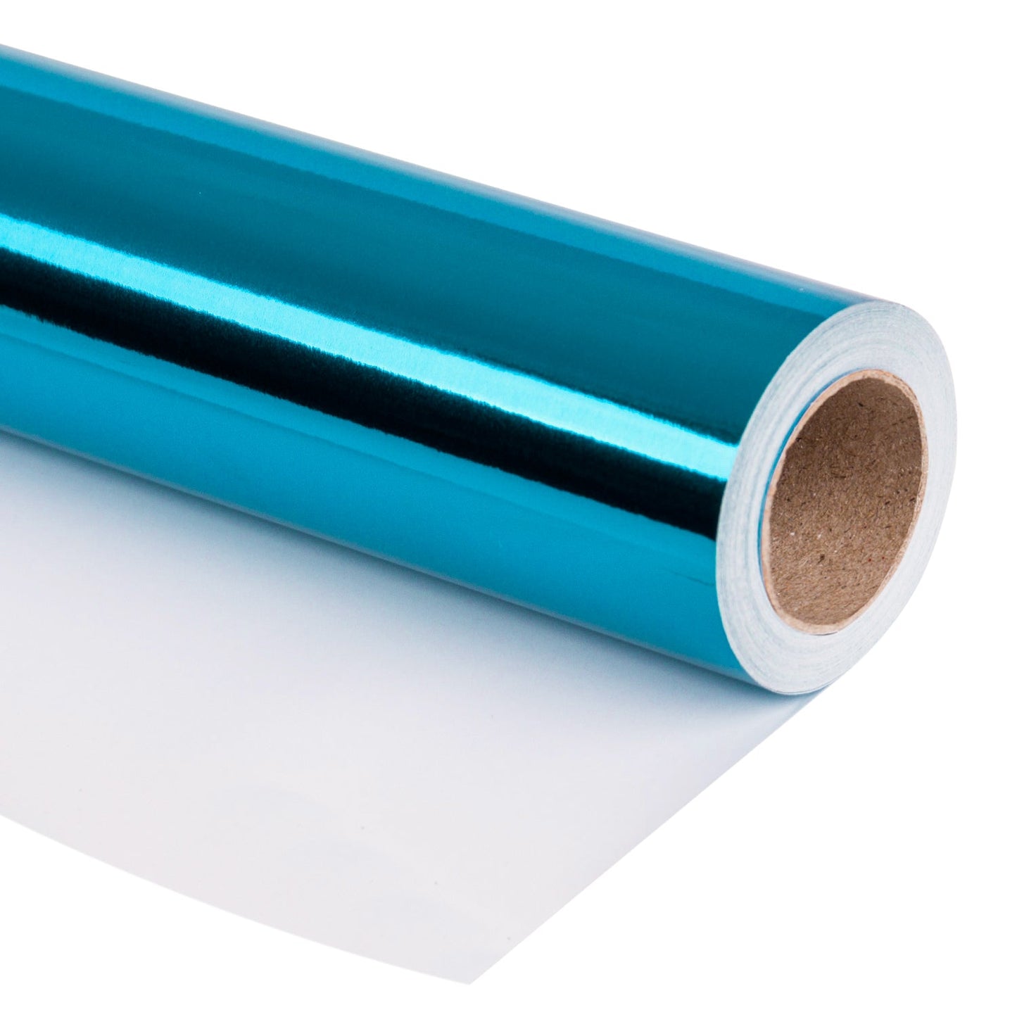 Glossy Metallic Wrapping Paper Roll Steel Blue