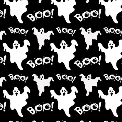 Halloween Boo Ghost Flat Wrapping Paper Sheet 19.7" X 27.6"