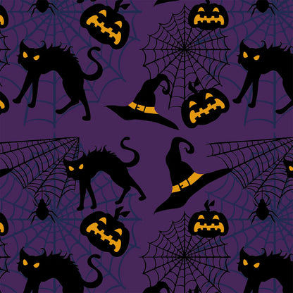 Halloween Cartoon Flat Wrapping Paper Sheet 19.7" X 27.6"