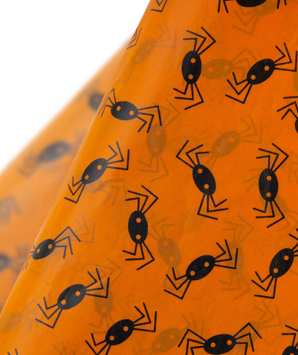 Halloween Spider Orange Tissue Paper 20" x 30" Bulk Pack