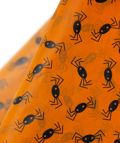 Halloween Spider Orange Tissue Paper 20" x 30" Bulk Pack