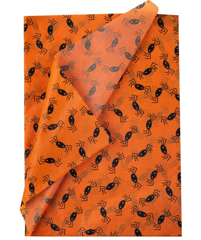 Halloween Spider Orange Tissue Paper 20" x 30" Bulk Pack