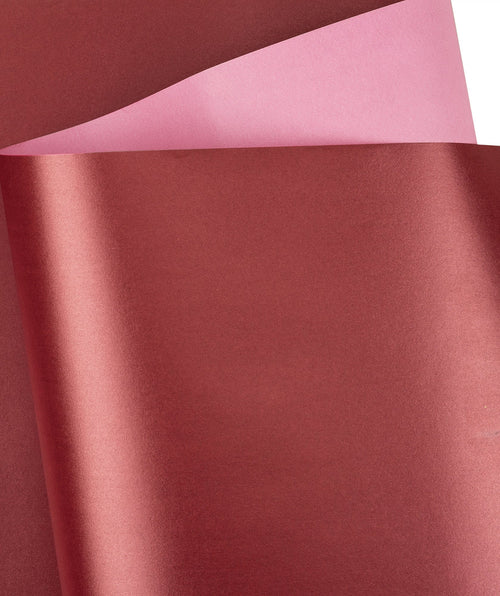Pearl Gloss Wrapping Paper Roll Chesnut Red