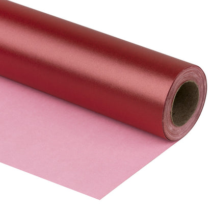 Pearl Gloss Wrapping Paper Roll Chesnut Red