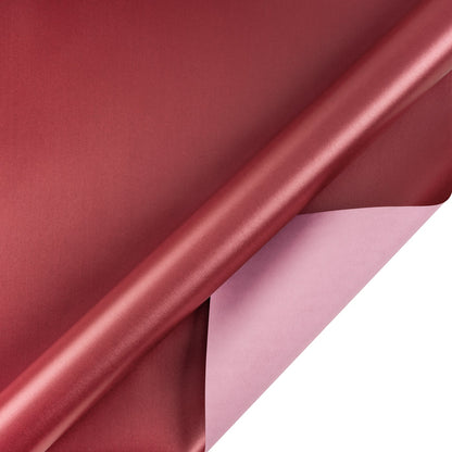 Pearl Gloss Wrapping Paper Roll Chesnut Red