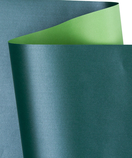Pearl Gloss Wrapping Paper Roll Forest Green