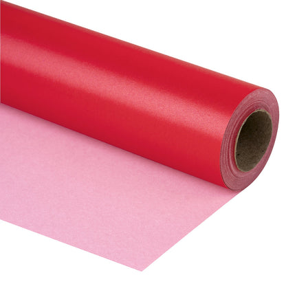 Pearl Gloss Wrapping Paper Roll Hot Red