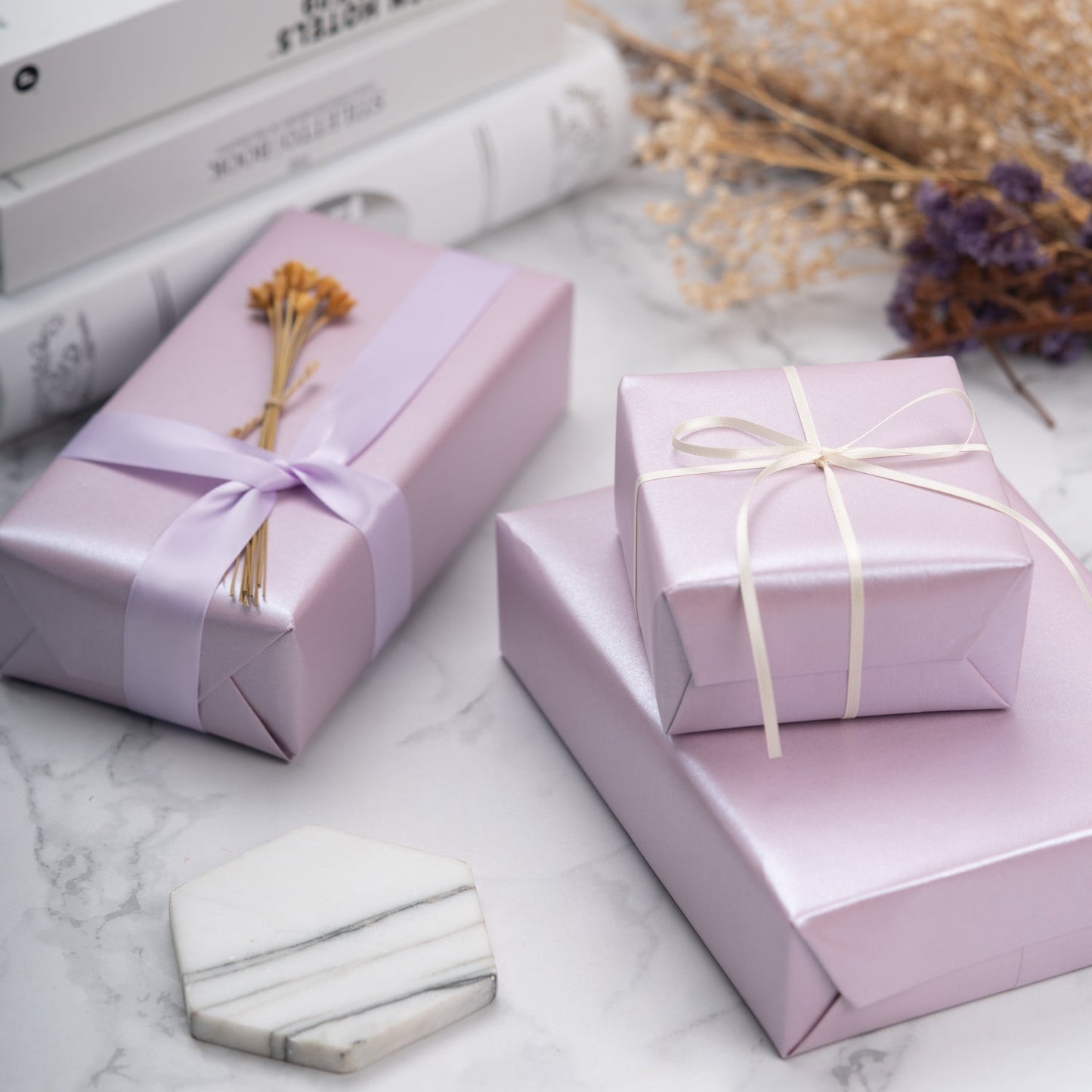 Pearl Gloss Wrapping Paper Roll Lavender