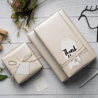 Pearl Gloss Wrapping Paper Roll Off White
