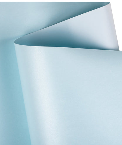 Pearl Gloss Wrapping Paper Roll Sky Blue