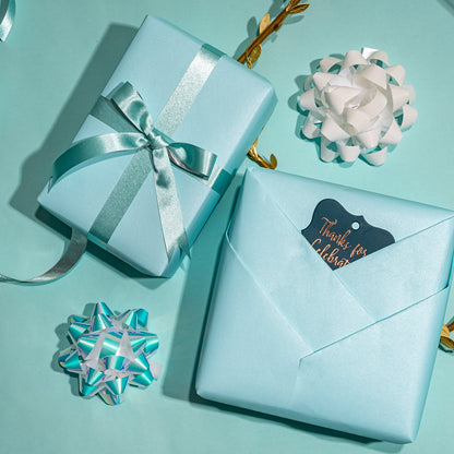 Pearl Gloss Wrapping Paper Roll Sky Blue