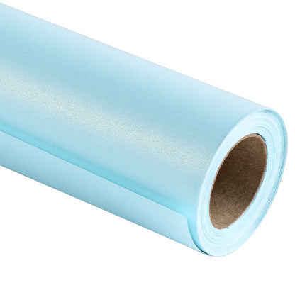 Pearl Gloss Wrapping Paper Roll Sky Blue